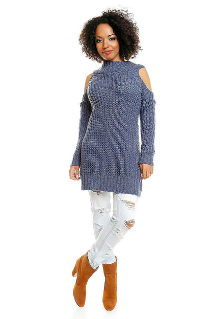 Hard-knitted jumper model 84347 PeeKaBoo