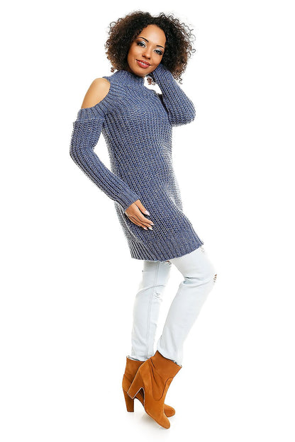 Hard-knitted jumper model 84347 PeeKaBoo