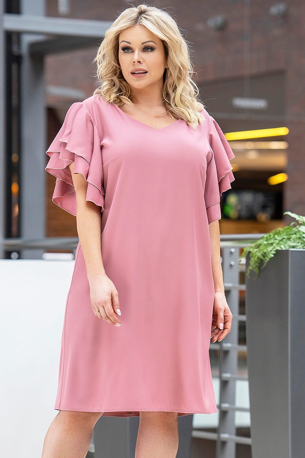 Plus size dress model 180444 Karko